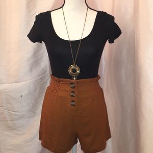 Terracotta High Waisted Shorts